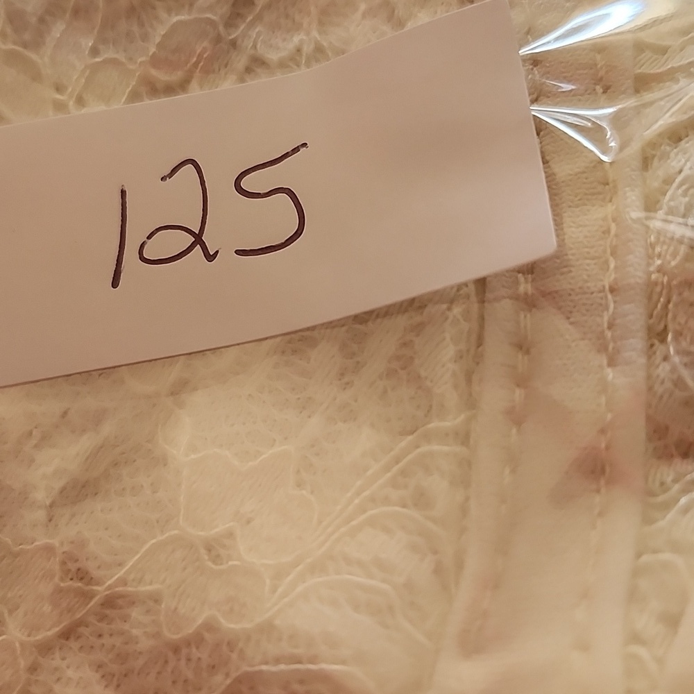 Lulus Cream Lace Bustier Bodycon Mini Seduce You Spaghetti Strap Dress Sz S - Picture 9 of 9